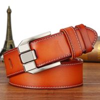 Leather Men's Pin Buckle Youth Retro Casual Jeans Wholesale Belt main image 5