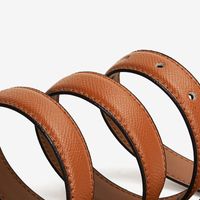 Brown Leather Retro Belt Women's New Jeans Decorative Two-layer Cowhide main image 5