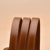New Ladies Leather Thin Non-porous Decorative Belt Two-layer Women's main image 4