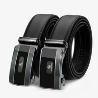 Two-layer Leather New Automatic Buckle Casual Men's Belt main image 1