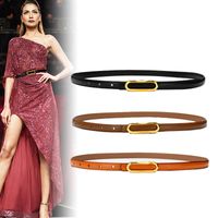 Fashion Multi-color Thin Jeans Genuine Leather Two-layer Leather Belt main image 1