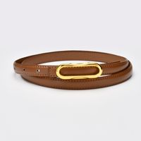 Fashion Multi-color Thin Jeans Genuine Leather Two-layer Leather Belt main image 5