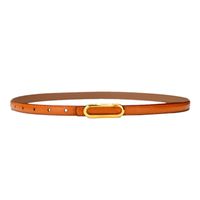 Fashion Multi-color Thin Jeans Genuine Leather Two-layer Leather Belt main image 6