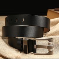 New Men's Retro Pinhole Buckle Leather Casual Business Belt main image 3