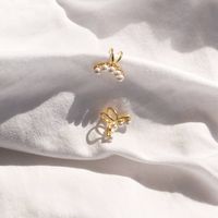 Neue Süßwasser Perlen Ohr Klammern Kupfer Galvanik 14k Echte Gold Ohrringe main image 4