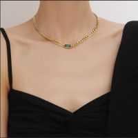 Fashion Thick Necklace Simple Multi-layer Copper Necklace main image 1