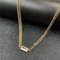 Fashion Thick Necklace Simple Multi-layer Copper Necklace main image 4