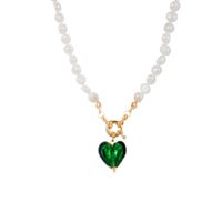 Fashion Heart-shaped Natural Freshwater Pearl Copper Necklace main image 6