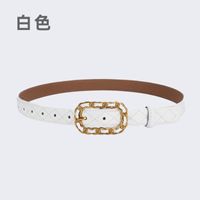 New Sponge Leather Women's  Casual Women's Two-layer Pants Belt Wholesale sku image 1