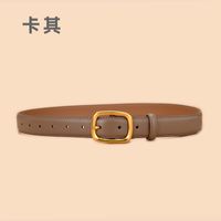 New Two-layer Leather Ladies Pin Buckle Casual Retro Female Buckle Jeans Belt sku image 1