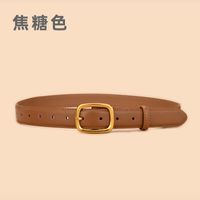 New Two-layer Leather Ladies Pin Buckle Casual Retro Female Buckle Jeans Belt sku image 4