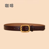 New Two-layer Leather Ladies Pin Buckle Casual Retro Female Buckle Jeans Belt sku image 5