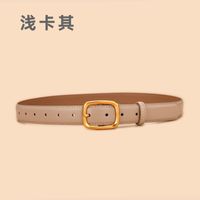 New Two-layer Leather Ladies Pin Buckle Casual Retro Female Buckle Jeans Belt sku image 6