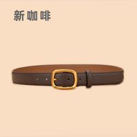 New Two-layer Leather Ladies Pin Buckle Casual Retro Female Buckle Jeans Belt sku image 7