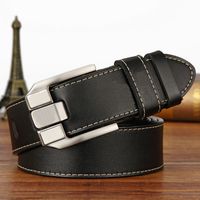 Leather Men's Pin Buckle Youth Retro Casual Jeans Wholesale Belt sku image 1