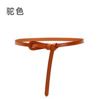 New Ladies Leather Thin Non-porous Decorative Belt Two-layer Women's sku image 1