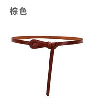 New Ladies Leather Thin Non-porous Decorative Belt Two-layer Women's sku image 3