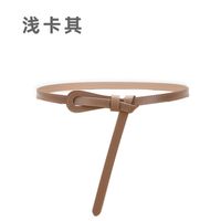 New Ladies Leather Thin Non-porous Decorative Belt Two-layer Women's sku image 6