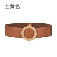 Cowhide Elastic Wide Women's Decorative Corset Belt Fashion sku image 1