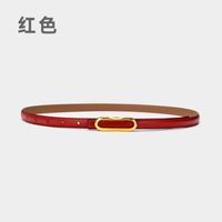 Fashion Multi-color Thin Jeans Genuine Leather Two-layer Leather Belt sku image 3