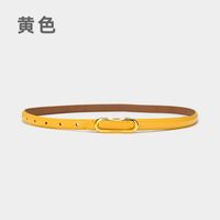 Fashion Multi-color Thin Jeans Genuine Leather Two-layer Leather Belt sku image 4