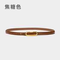 Fashion Multi-color Thin Jeans Genuine Leather Two-layer Leather Belt sku image 5