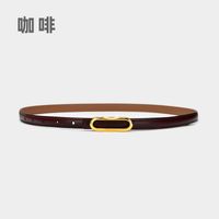 Fashion Multi-color Thin Jeans Genuine Leather Two-layer Leather Belt sku image 7