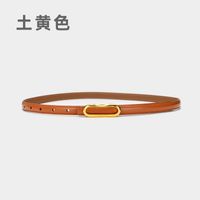 Fashion Multi-color Thin Jeans Genuine Leather Two-layer Leather Belt sku image 14