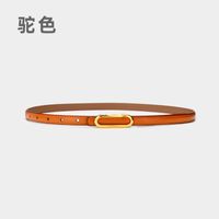 Fashion Multi-color Thin Jeans Genuine Leather Two-layer Leather Belt sku image 15