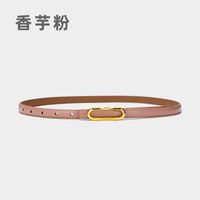 Fashion Multi-color Thin Jeans Genuine Leather Two-layer Leather Belt sku image 16