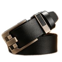 New Men's Retro Pinhole Buckle Leather Casual Business Belt sku image 2