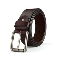 New Men's Leather Pin Buckle Fashion Business Alloy Buckle Pants Belt sku image 2