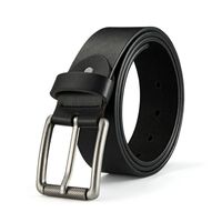 New Men's Leather Pin Buckle Fashion Business Alloy Buckle Pants Belt sku image 3