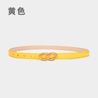 Leather Eight Shaped Smooth Buckle Thin Ladies Decoration Retro Belt sku image 4