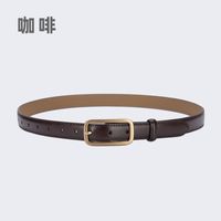 Fashion Neutral Belt Unisex Leather Simple Casual Pants Decorative Jeans Belt Women sku image 5