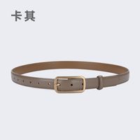 Fashion Neutral Belt Unisex Leather Simple Casual Pants Decorative Jeans Belt Women sku image 6