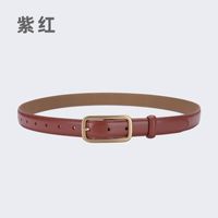 Fashion Neutral Belt Unisex Leather Simple Casual Pants Decorative Jeans Belt Women sku image 10