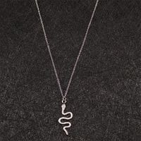 Fashion Snake-shaped Pendant Retro Simple Copper Necklace sku image 2