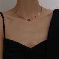 Fashion Thick Necklace Simple Multi-layer Copper Necklace sku image 1