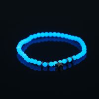 Popular Fashion New Jewelry Star Element Pendant Beaded Sky Blue Luminous Bead Luminous Elastic Bracelet Jewelry sku image 1