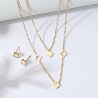 201 Stainless Steel 18K Gold Plated Simple Style Geometric main image 1