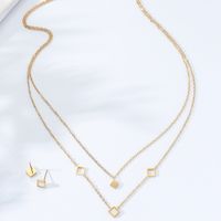 201 Stainless Steel 18K Gold Plated Simple Style Geometric main image 3