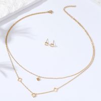 201 Stainless Steel 18K Gold Plated Simple Style Geometric main image 4