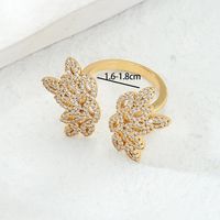 Ethnic Style Butterfly 18K Gold Plated Zircon Copper Wholesale main image 2