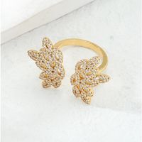 Ethnic Style Butterfly 18K Gold Plated Zircon Copper Wholesale main image 4