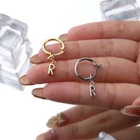 Pendientes De Plata De Moda Con Letras Desmontables Para Mujer Al Por Mayor main image 4