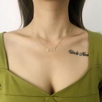 Fashion Simple 925 Sterling Silver Digital Pendent Necklace Female main image 4