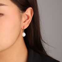 Fashion 925 Sterling Silver Retro Baroque Pearl Earrings main image 4
