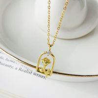 Fashion Geometric S925 Sterling Silver Rose Garden Inlaid Zircon Necklace main image 2