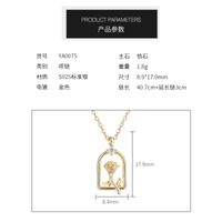 Fashion Geometric S925 Sterling Silver Rose Garden Inlaid Zircon Necklace main image 5